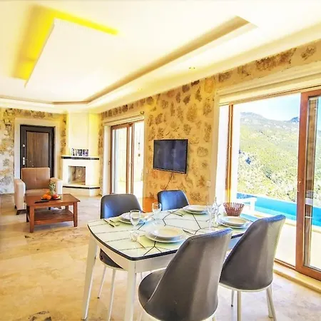 Kalkan Islamlar'da Tas Mimarili Villa-awz191 Villa